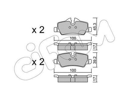 82210140 CIFAM Тормозные колодки (набір)