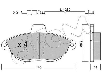 822-105-0 CIFAM CIFAM FIAT Тормозные колодки передн.Scudo,Citroen Jumpy,Peugeot 95-