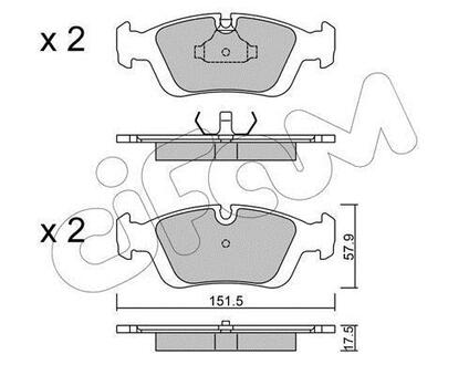 822-124-0 CIFAM CIFAM BMW Тормозные колодки передн.E36/46