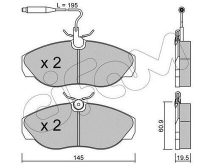 FIAT Тормозные колодки перед. Citroen JumperDucatoPeugeot Boxer 94 CIFAM 822-154-0 (фото 1)