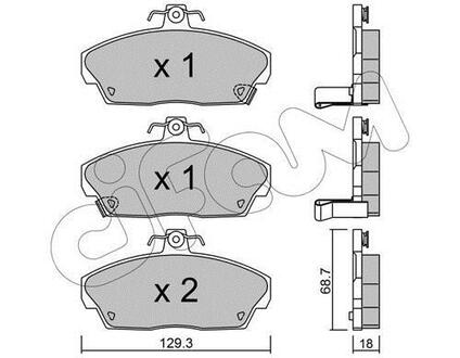 822-174-0 CIFAM Тормозные колодки перед. Honda Civic 91-05 (TRW)