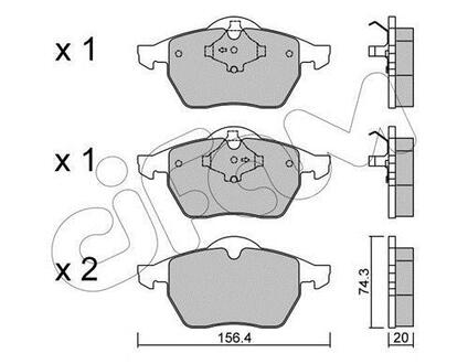 822-181-1 CIFAM CIFAM VW Тормозные колодки перед.Passat Audi A4, A8 95-