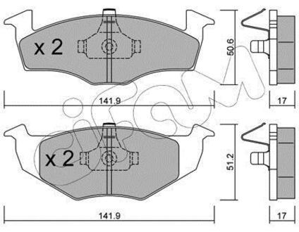 822-206-0 CIFAM CIFAM VW Тормозные колодки передн. Polo 94-, LupoSkoda Fabia (без датчиків)