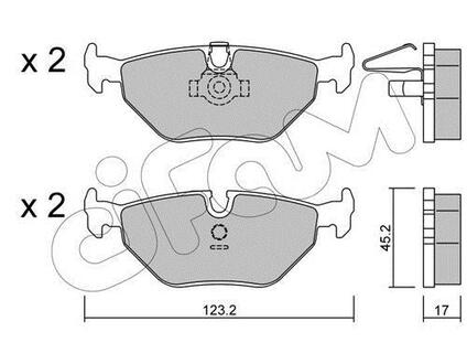 822-210-0 CIFAM CIFAM BMW Тормозные колодки задн. 5серия (E39) 97-