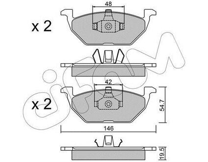 822-211-1 CIFAM CIFAM VW Колодки торм.передн.Golf-IV 1.6/1.9TD,Audi A3