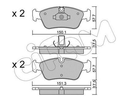 822-260-0 CIFAM CIFAM BMW Колодки тормозные передние E36,46 316-325 98-