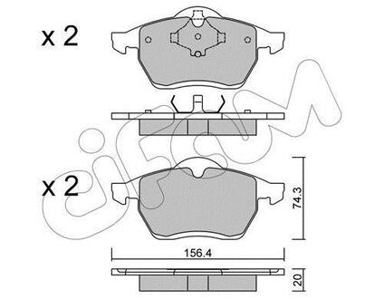 822-279-0 CIFAM CIFAM VW Тормозные колодки передн. Sharan,Ford Galaxy,Seat