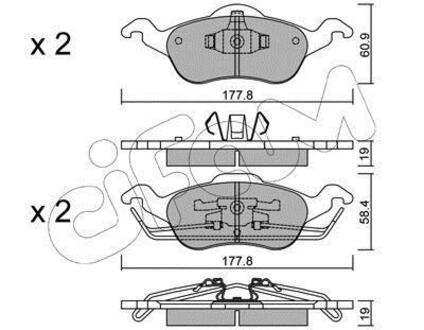 822-291-0 CIFAM CIFAM FORD Тормозные колодки передн.Focus 98-