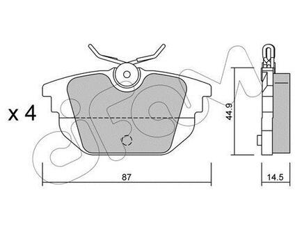 822-299-0 CIFAM CIFAM FIAT Тормозн.колодки задн.Bravo,Marea,Alfa Romeo 145,146 95-