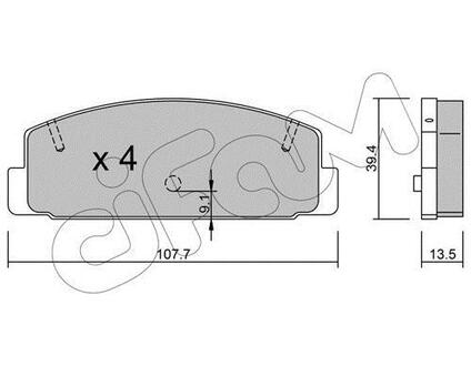 822-302-1 CIFAM CIFAM MAZDA Тормозные колодки задние Mazda 6 02-, 323 00-03, 626 99-02, Premacy