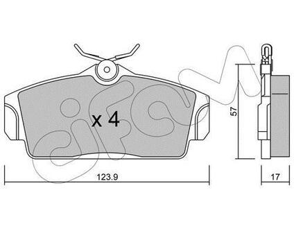 822-305-0 CIFAM Тормозные колодки перед. Nissan Almera 00-/Primera 91-02 (TRW)