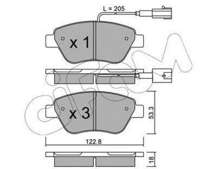 822-321-0 CIFAM CIFAM OPEL Тормозные колодки передние Corsa 06 -