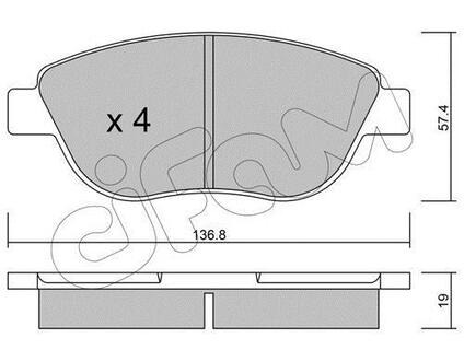 822-322-1 CIFAM CIFAM PEUGEOT Тормозные колодки дисковые 307 01-,Citroen Berlingo,Fiat Doblo