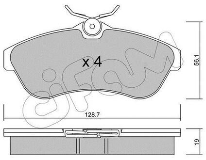 822-329-0 CIFAM Колодки тормозные перед. C2/C3 (03-11)