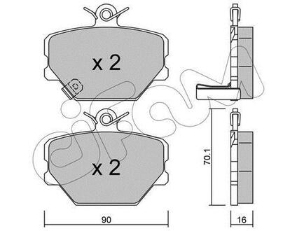 822-341-0 CIFAM Колодки тормозные перед. City Coupe/Crossblade/Fortwo (98-14)