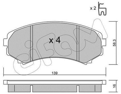 822-399-0 CIFAM CIFAM MITSUBISHI Тормозные колодки передн.Pajero,Grandis