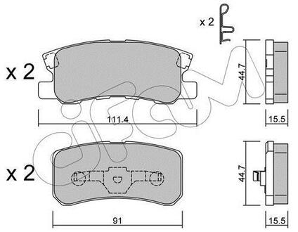 822-400-0 CIFAM CIFAM MITSUBISHI Тормозные колодки задн. Pajero 2.5,Outlander,Grandis,Dodge,Chrysler