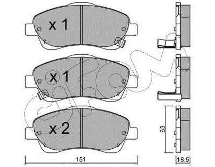 822-450-0 CIFAM CIFAM TOYOTA Тормозные колодки передн.Avensis 03-