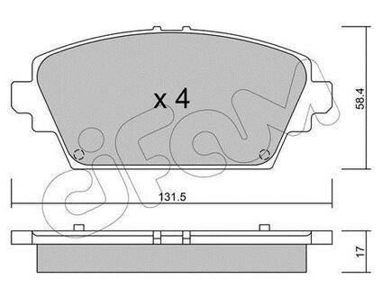 822-464-0 CIFAM Колодки тормозные перед. Accord/Almera/Primera (92-08)