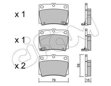 822-484-0 CIFAM CIFAM MITSUBISHI Тормозные колодки задн.Pajero Sport 98-