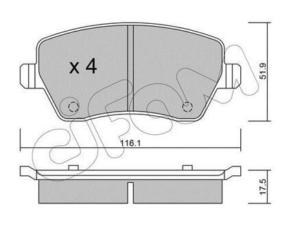 822-485-0 CIFAM CIFAM RENAULT Тормозные колодки передн.Duster,Logan MCV,Kangoo,Nissan