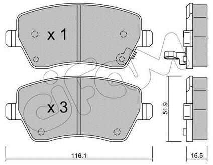 822-485-1 CIFAM Тормозные колодки перед. Suzuki Swift 05- (TRW)