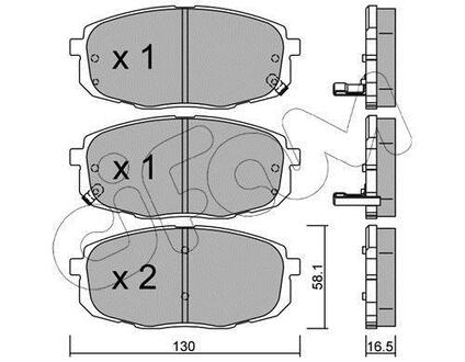 822-513-0 CIFAM CIFAM KIA Тормозные колодки передн.Carens 02-,Ceed,Hyundai i30 07-