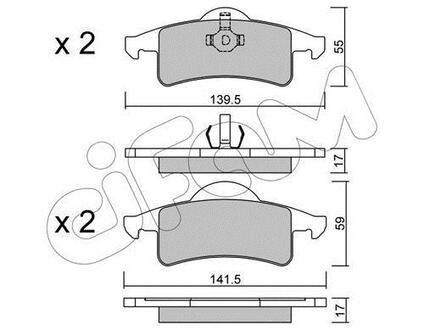 822-526-0 CIFAM CIFAM JEEP Тормозные колодки задн.Grand Cherokee 98-