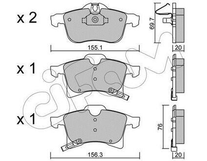 822-539-0 CIFAM CIFAM OPEL Тормозные колодки передн.Astra F/G/ H,Combo,Corsa E,Meriva 1.4-2.0 04-