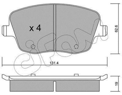 822-547-0 CIFAM Тормозные колодки перед. VW Polo 02-/Skoda Fabia 99-14 (TRW)