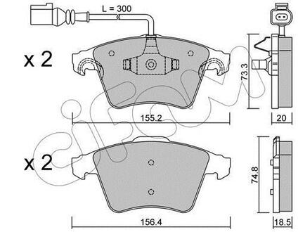 822-552-2 CIFAM CIFAM VW тормозные колодки передн.Touareg (teves) 02-