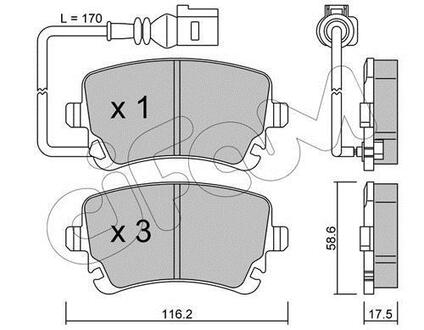 822-554-0 CIFAM CIFAM VW Тормозные колодки задн.Audi A4/A6/A8 04-T5 03-