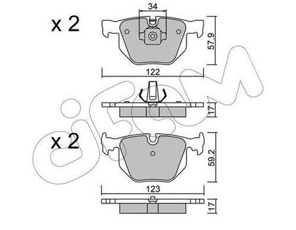 822-561-0 CIFAM CIFAM BMW Тормозные колодки задн.7 E65 01-,E53 X5 02-