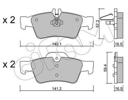 822-568-0 CIFAM CIFAM Тормозные колодки задн. (16,5mm) DB W211/220