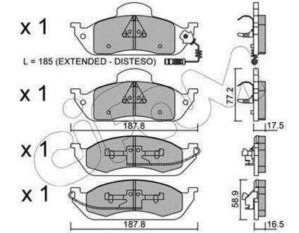 822-569-0 CIFAM CIFAM DB тормозные колодки передн. ML W163 98-