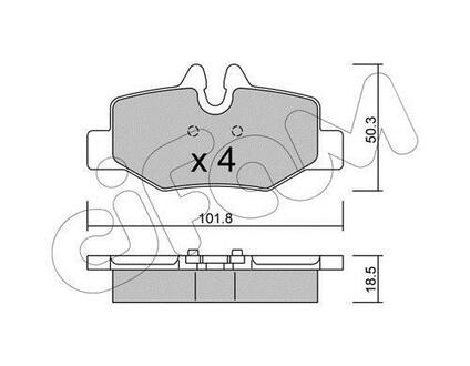 822-576-0 CIFAM CIFAM DB Тормозные колодки задн.Vito 03-