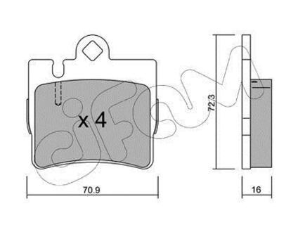822-597-0 CIFAM CIFAM DB тормозные колодки задн.W220 98-