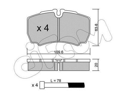 822-604-0 CIFAM CIFAM FIAT Тормозные колодки задние Transit,Iveco Daily III 29,35 00-
