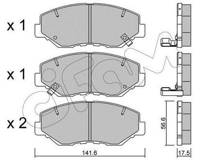 822-606-0 CIFAM CIFAM HONDA Тормозные колодки передн.CR-V II 2.0 02-