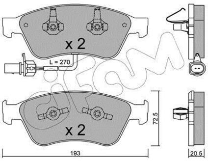 822-662-0 CIFAM Колодки тормозные перед. A6/A8 (02-16)