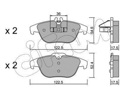 822-666-0 CIFAM Тормозные колодки зад. MB W204 1.8-2.3 07- (ATE)