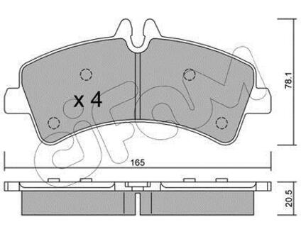 822-674-0 CIFAM CIFAM DB Тормозные колодки задн.Sprinter 06- (сист. Bosch)