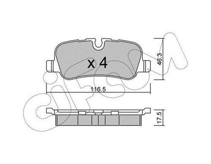 822-694-0 CIFAM CIFAM LANDROVER Тормозные колодки задн.Range Rover Sport 05-,Discovery 04-