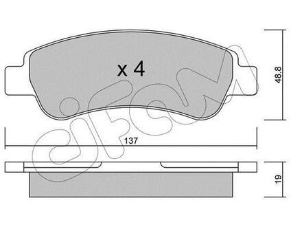 822-710-0 CIFAM CIFAM FIAT Тормозн.колодки задн.Ducato,Citroen Jumper 06-