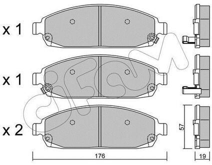 822-719-0 CIFAM Тормозные колодки Grand Cherokee/Commander 05-10 3.0-5.7