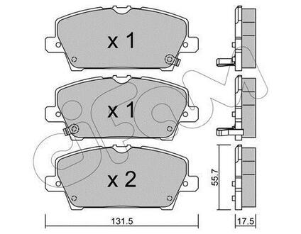 HONDA Тормозные колодки передн.Civic 06- CIFAM 822-728-0