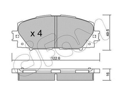 822-745-1 CIFAM Колодки тормозные пер. Prius 08-