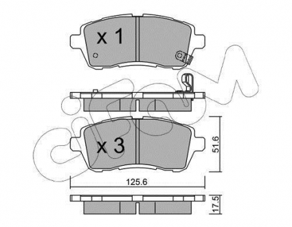 822-793-0 CIFAM Колодка торм. диск. ford fiesta vi 1.25-1.6 08-;mazda 2 07- передн. (пр-во cifam)