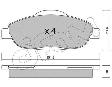 822-804-0 CIFAM Тормозные колодки перед. Peugeot 308 07- (Bosch)