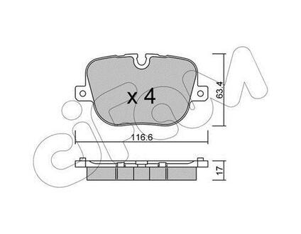 822-837-0 CIFAM CIFAM LAND ROVER тормозные колодки задн. RANGE ROVER Sport 09-